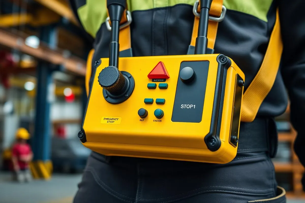 Industrial radio remote control belly box transmitter for overhead cranes